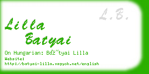 lilla batyai business card